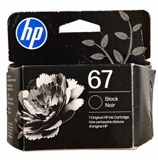 HP 67 Black Original Ink Cartridge, 120 pages, 3YM56AN 140