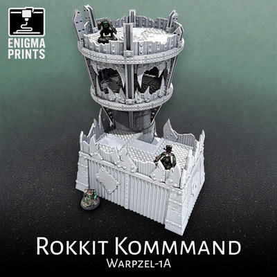 Rokkit Kommand - 28mm 3D Printed Ork Sci-Fi Tabletop Wargaming Terrain