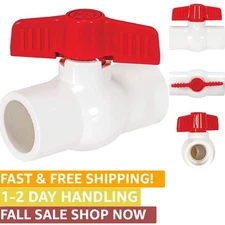 3/4 Inch PVC Schedule 40 Quarter Turn Ball Valve, 150 PSI - Durable & Reliable