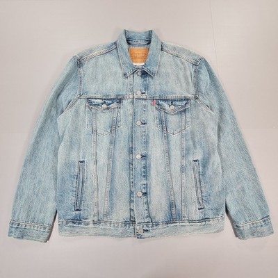 Levis Herren Jeansjacke Blau XL Trucker Premium Typ 3
