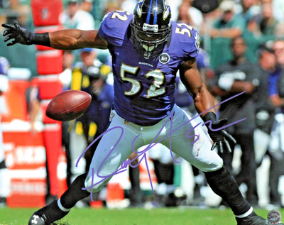 Ray Lewis Baltimore Ravens Autographed Signed 8x10 Photo Hologram COA