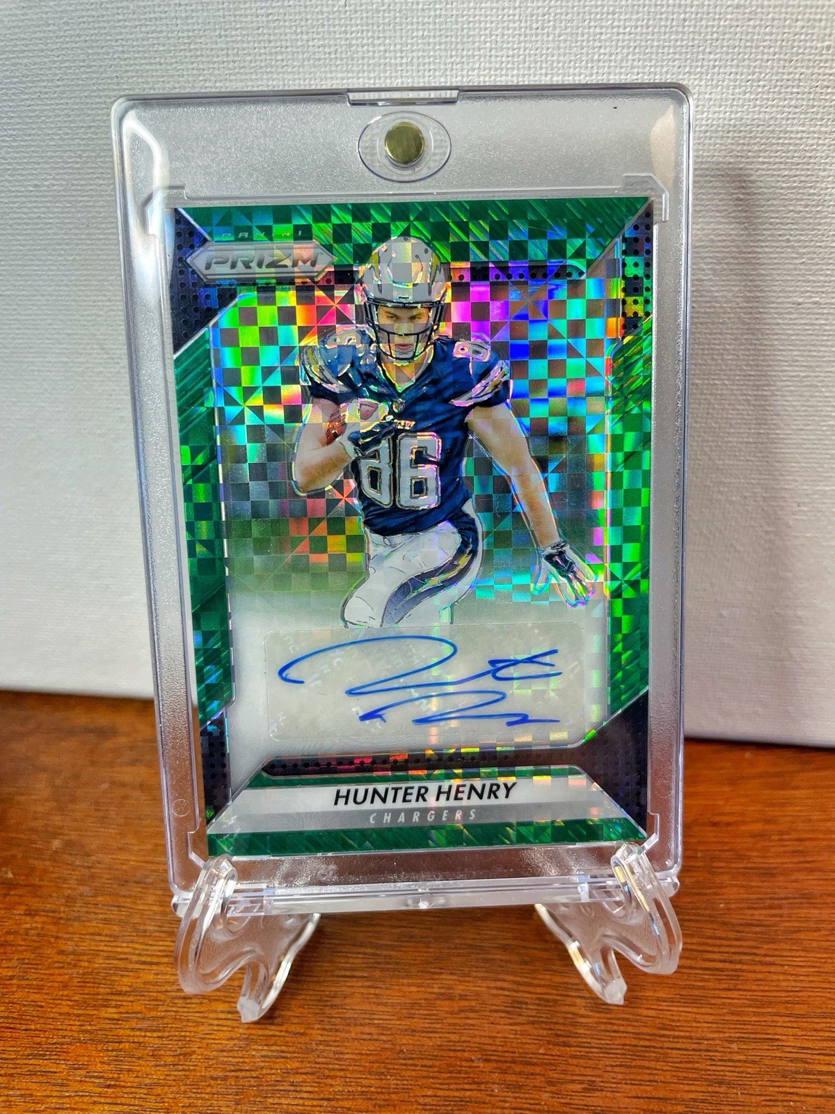 Hunter Henry Panini Prizm Rookie Autograph Prizm #RAHHR Green Power