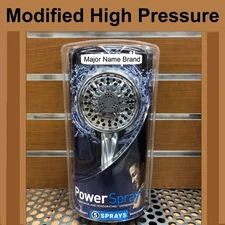 Waterpik Modified High Pressure Shower Head Hand Held 5 Patterns Chrome