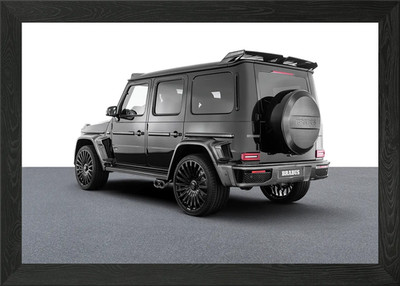 Schwarzer Brabus G-Wagen gerahmtes Wandbild Poster Leinwanddruck Bild