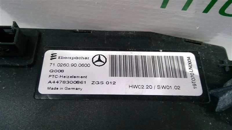Mercedes-Benz Sprinter 2500 2018-2020 refuerzo de calefacción OEM A4478300861 Foto 3 de 4