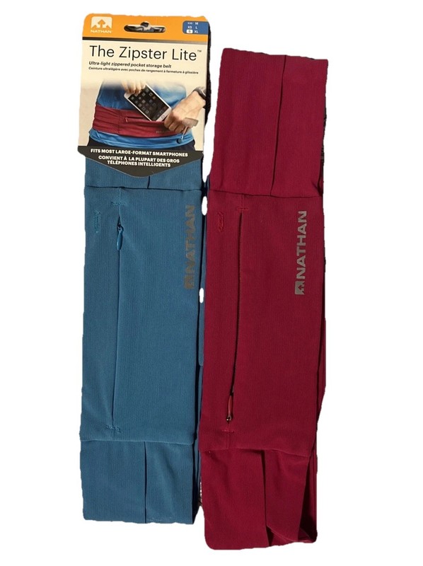 2x NEW Nathan The Zipster Lite Running Storage Belts size  Small 