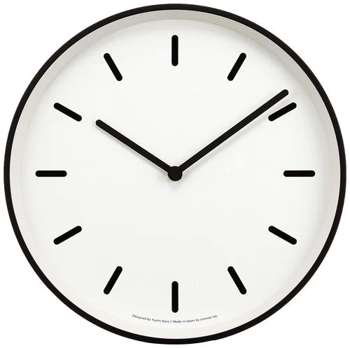 Lemnos MONO Wall Clock White LC10-20B WH Diameter 256 x Depth 46 mm 800g Japan