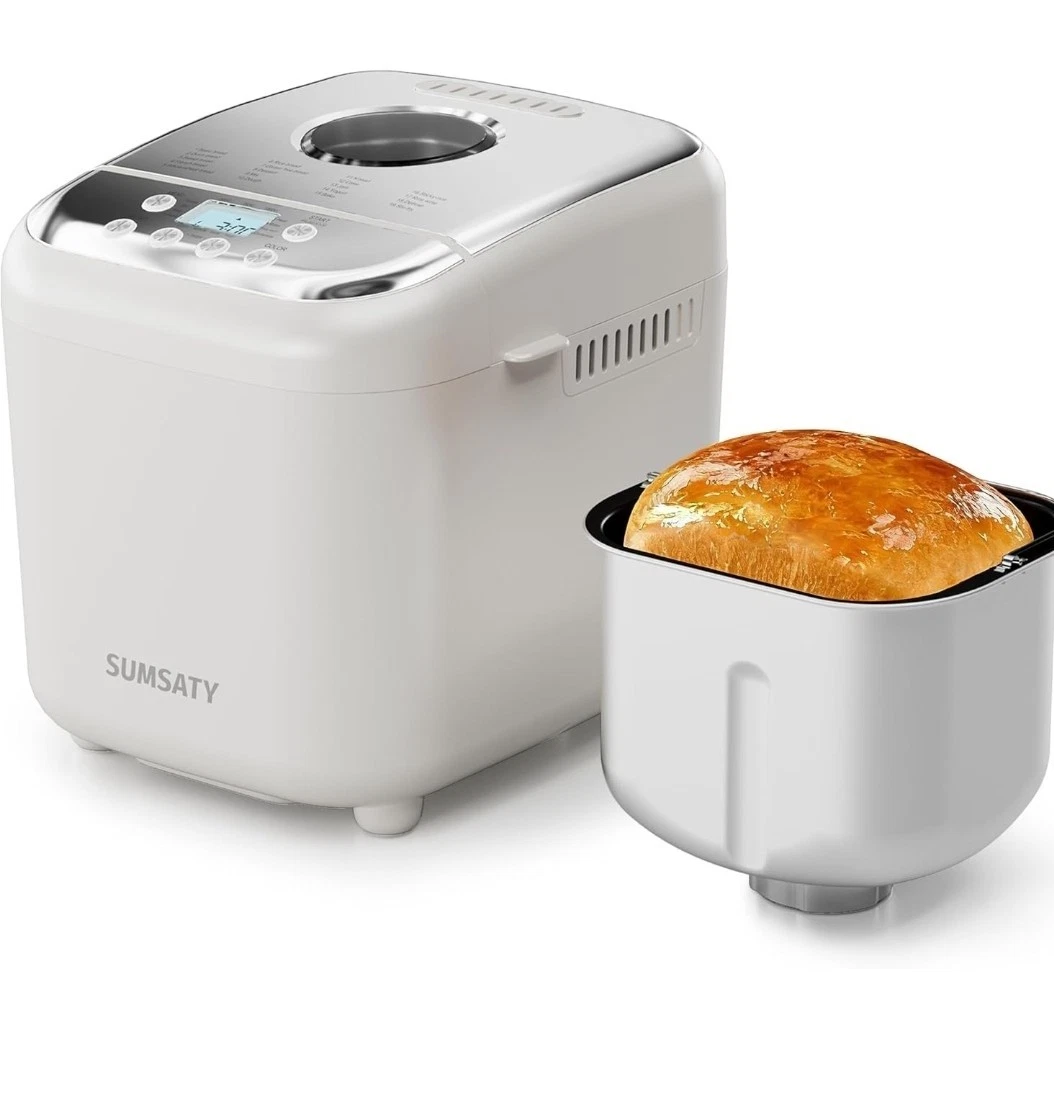 Sumsaty Bread Maker, 2.2LB 16-in-1 Bread Machine, Automatic Bread Maker (S86