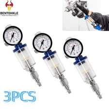 1/4" Spray Gun Air Regulator Gauge Air Pressure Regulator Paint Guns Filter