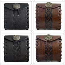 Medieval Vintage Waist Bag Hanging Belt Mini Coin Purse Faux Leather RetroStyle.