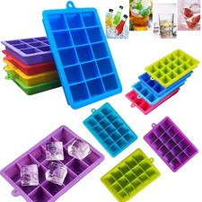 2x Silicone Ice Cube Mold 24 Grid Square Ice Cube Tray Mold DIY IceCube Make