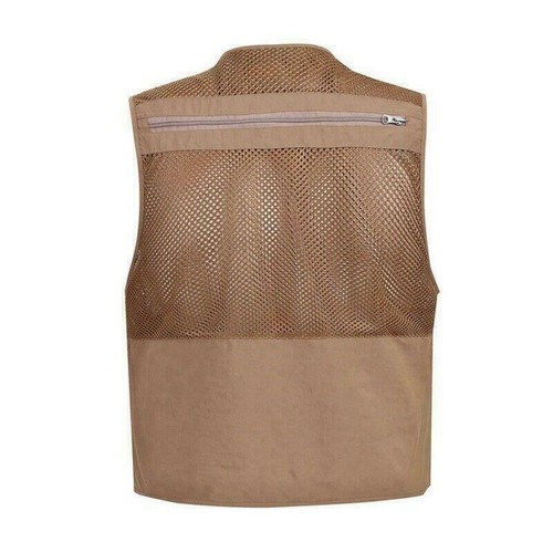 Mens Casual Outdoor Fishing Work Multi-Pockets Waistcoat Mesh Zip Vests Jacket  - Bild 7 von 16