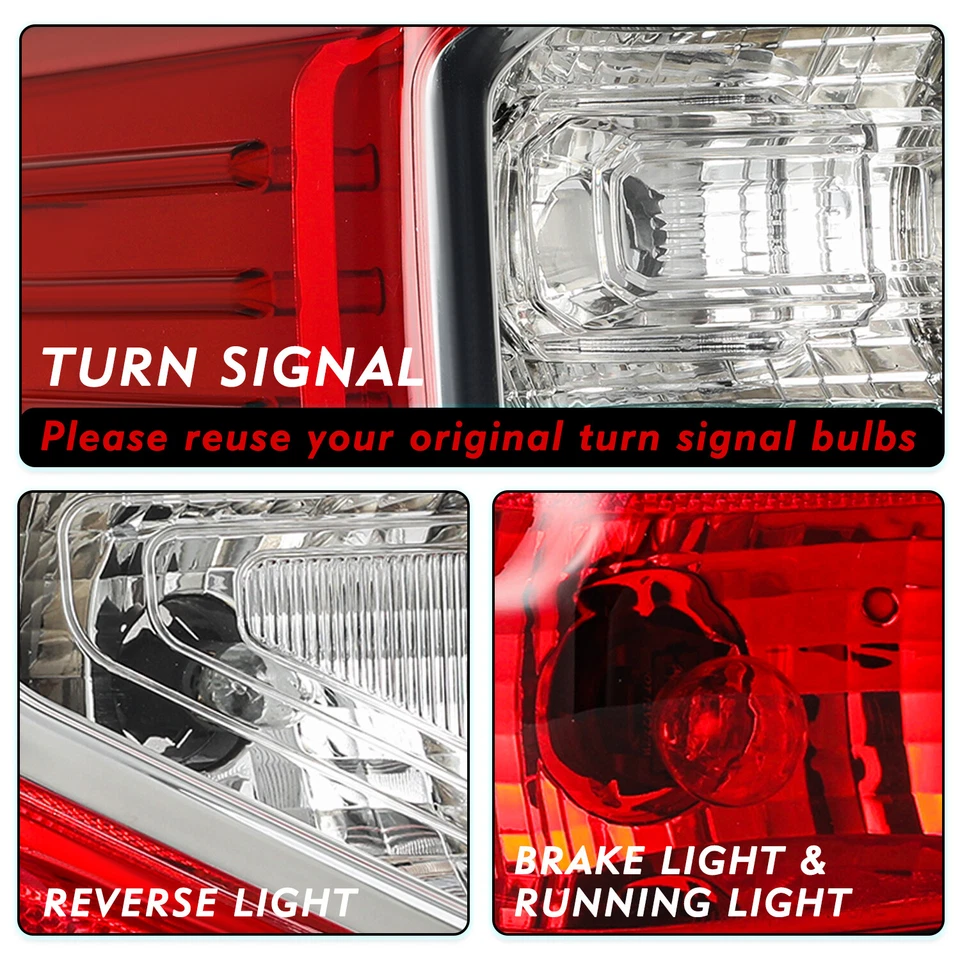 For 2016-2023 2021 Nissan Titan XD Chrome Rear Tail Lights Assembly Lamps Pair  - Image 4 of 4