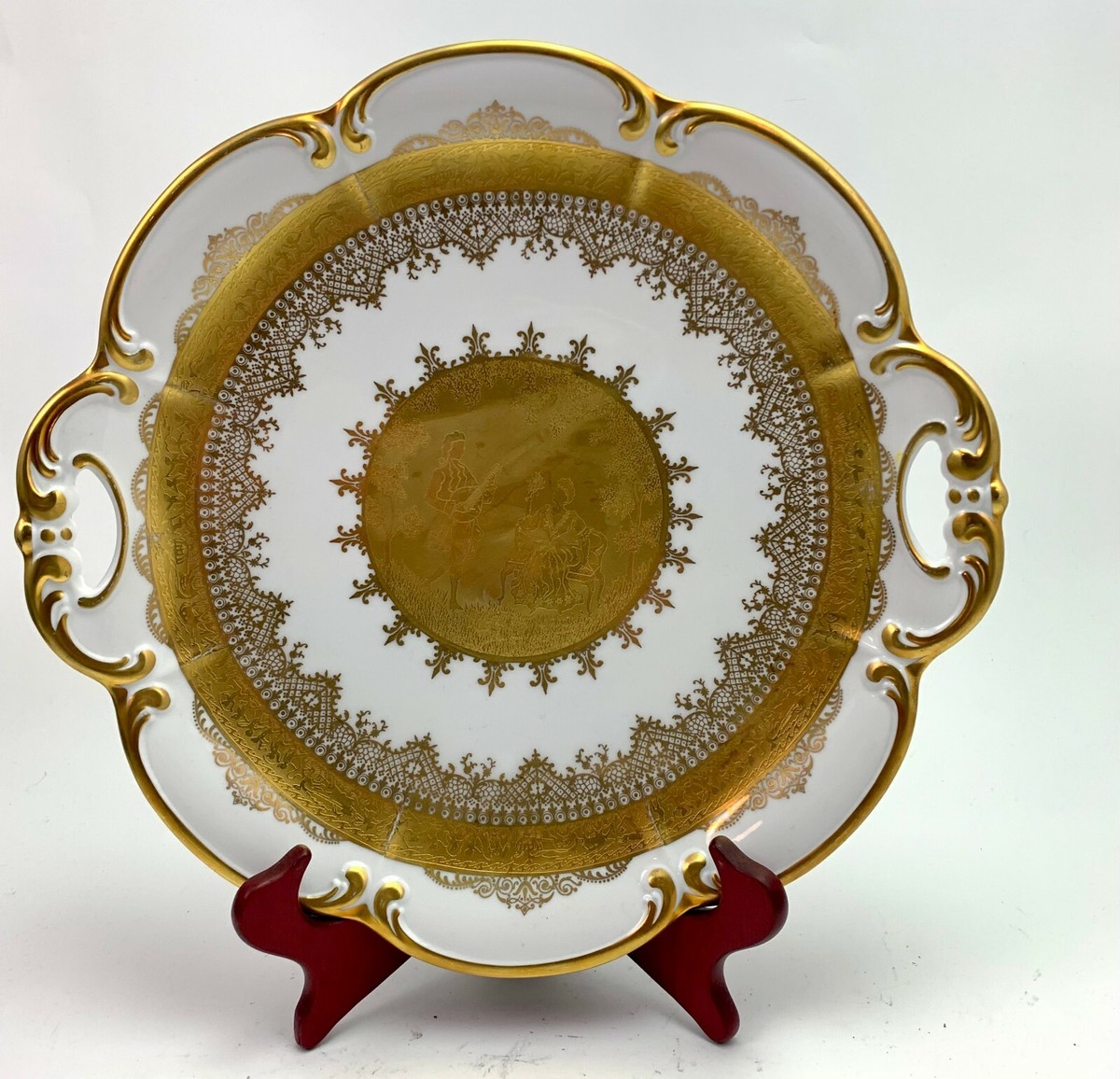 D W Porzellan KarlSbader Wertarbeit GEGR 1921 vintage plate