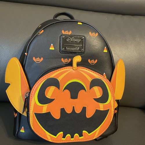 Disney Stitch Pumpkin Loungefly Mini Backpack