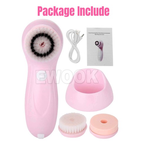 3in1 Face Cleaner Waterproof Electric Facial Brush Skin Care Cleansing Massager - Picture 8 of 11