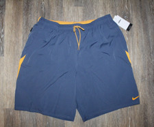 NWT Nike Men's BIG TALL Contend Swoosh Swim Suit Trunk 70 4XLT Diffused Blue