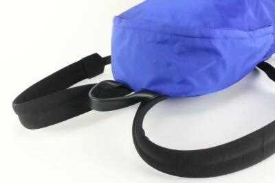 Versace Blue Zaino Stampa Logo Nylon Backpack Travel Bag  display picture 2