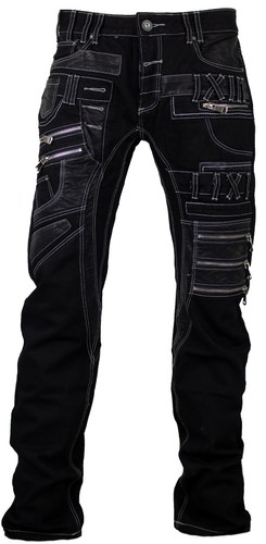 Pantalones vaqueros para hombre modelos elegantes pantalones vaqueros lavados en azul o negro - Imagen 16 de 38