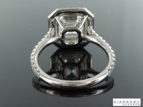 2.50ct J VS2 Asscher Cut Lab Grown Diamond Ring R9493 Diamonds by Lauren - Picture 6 of 7