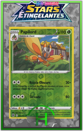 Papilord Reverse - EB09:Stars Étincelantes - 011/172 - Carte Pokémon FR Neuve - Photo 1/1