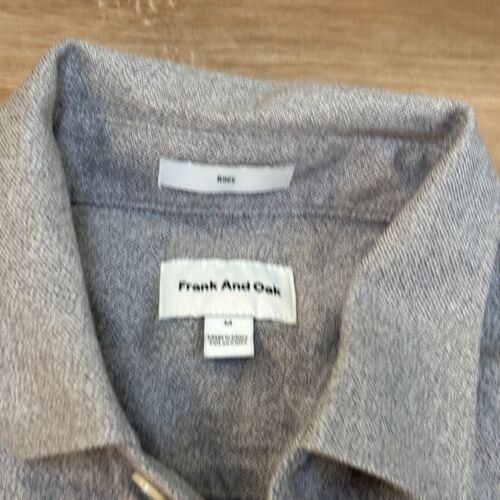 Frank And Oak Shirt Mens Medium Gray Riley Soft Cotton Twill Button Up - Picture 3 of 7