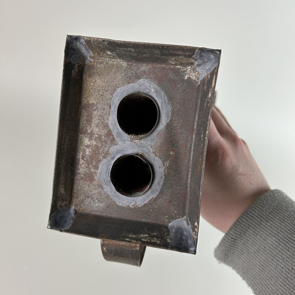 Vintage Candle Mold Metal Tin 2 Tube Candle Making 10” Tall eBay