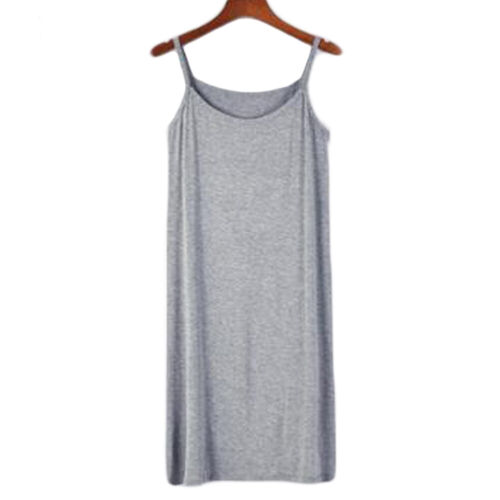 Women Modal Camisole Full Slips Dresses Loose Under Slip Dress Petticoat Solid - Picture 18 of 26
