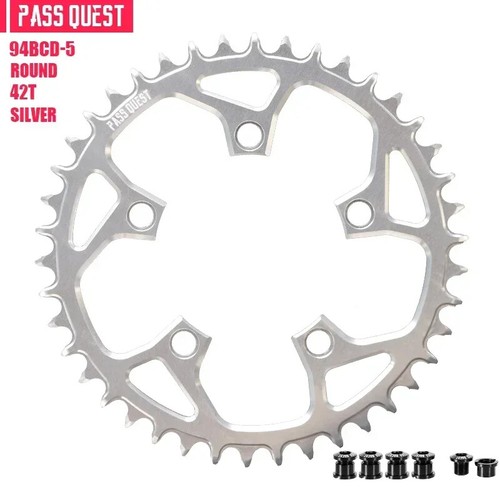94BCD 5 Bolt Round Narrow Wide Chainring 32T-46T 10 11 12 Speed Bike Chainwheel - Picture 38 of 41