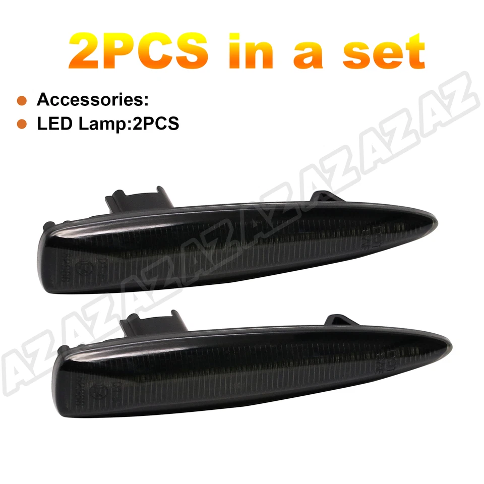 LED Side Turn Signal Light Dynamic Smoked For Lexus IS F LS460 LS460L LS600h L - Image 2 of 4