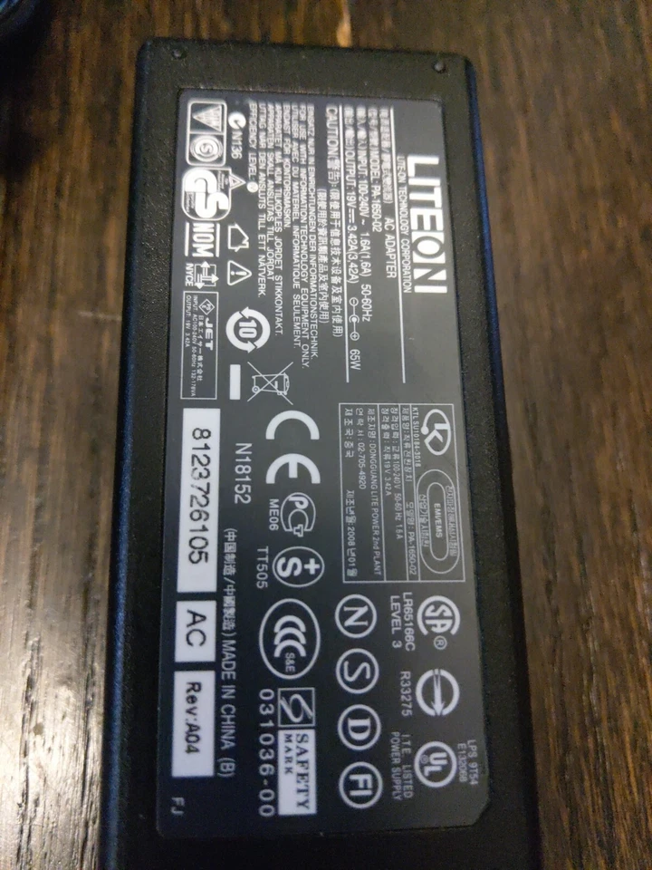 Genuine LiteOn for ACER Laptop Charger AC Power Adapter PA-1650-02 19V 3.42A 65W - Image 3 of 4