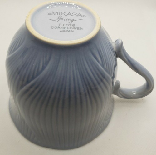 Mikasa Spring Cornflower Blue Fade Japan FT 525 Mug Coffee Cup Tea Tulip Petal - Picture 7 of 12
