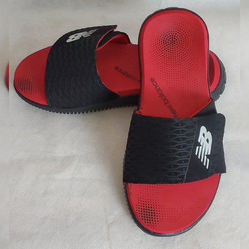 NEW BALANCE MOJO SLIDE SANDALS MEN'S ADJUSTABLE STRAP SIZE 8 RED/BLACK COMFORT - Picture 9 of 11