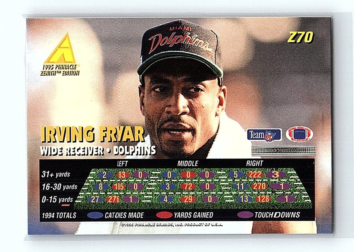 1995 Zenith Irving Fryar Miami Dolphins #Z70 | eBay