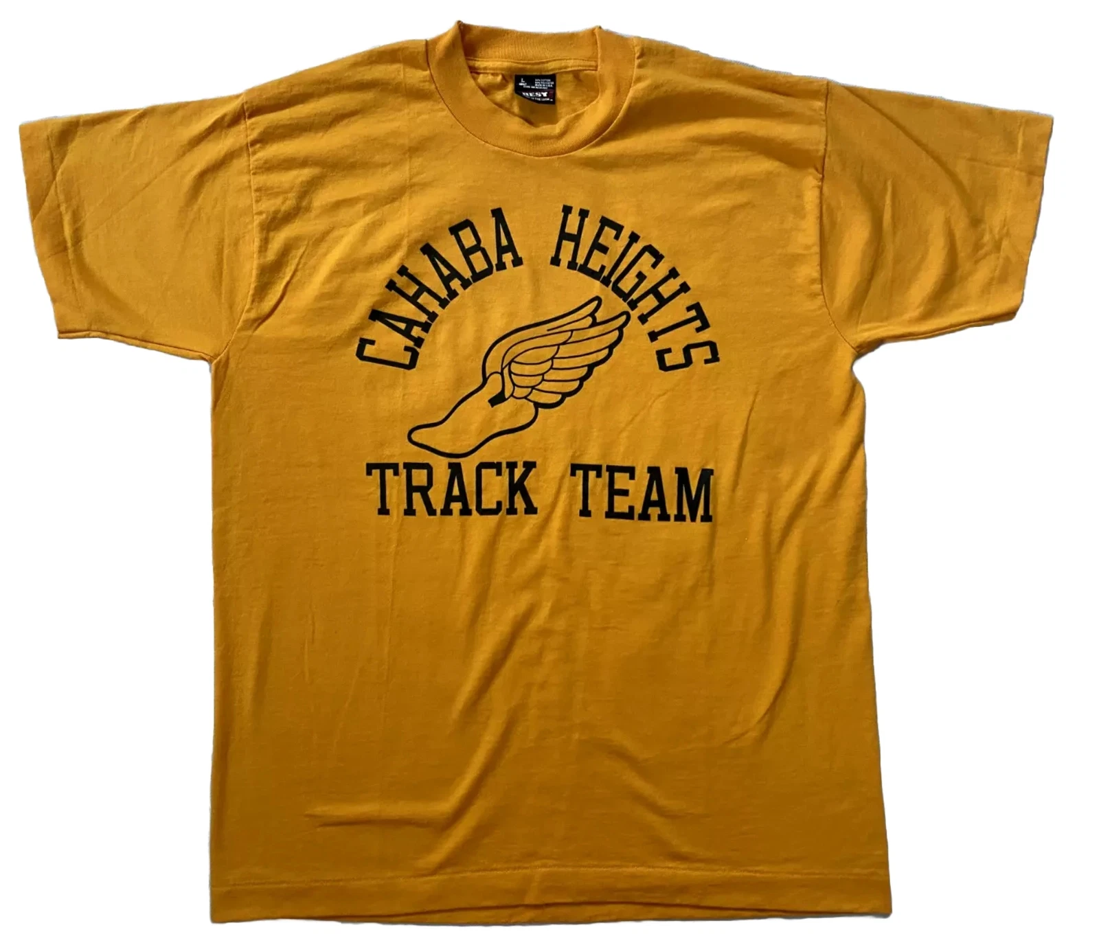 Fruit Loom Vintage Mens Shirt Large Yellow Track Field Wing Foot 90s Cahaba HS
Opens in a new window