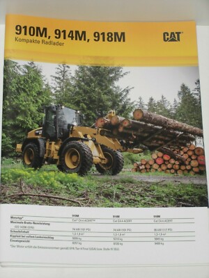 CAT Compact Wheel Loader 910M, 914M, 918M Brochure from 04/2017 (9490)