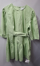 Asos Design Womens Fit & Flare Short Belted Ladies Dress Size UK 14 Green