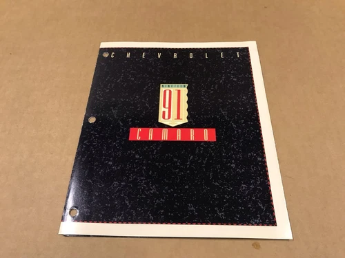 NOS Vintage 1991 Chevy Camaro Fold-Out Dealership Salesman Brochure