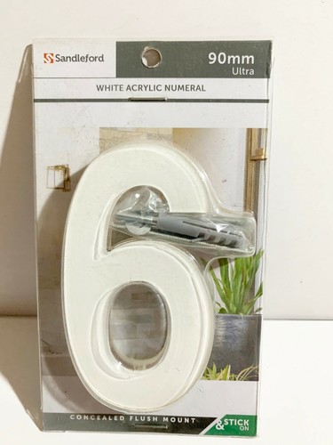Sandleford ULTRA ACRYLIC NUMERAL 90mm Black & White & Silver - Imagen 10 de 19