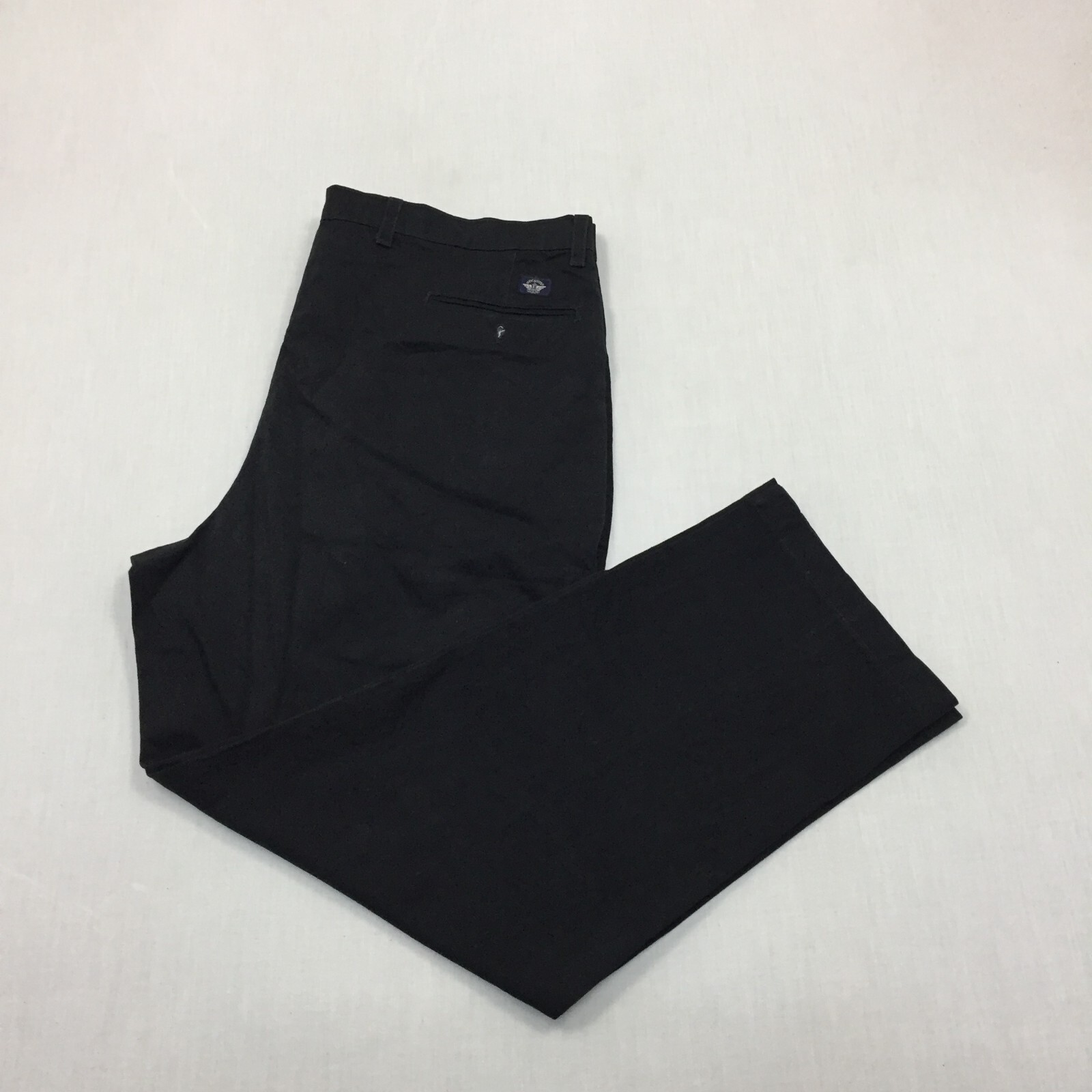 Dockers Chino Trousers Cotton Pants Straight Fit Mens Size 40W 30L Black