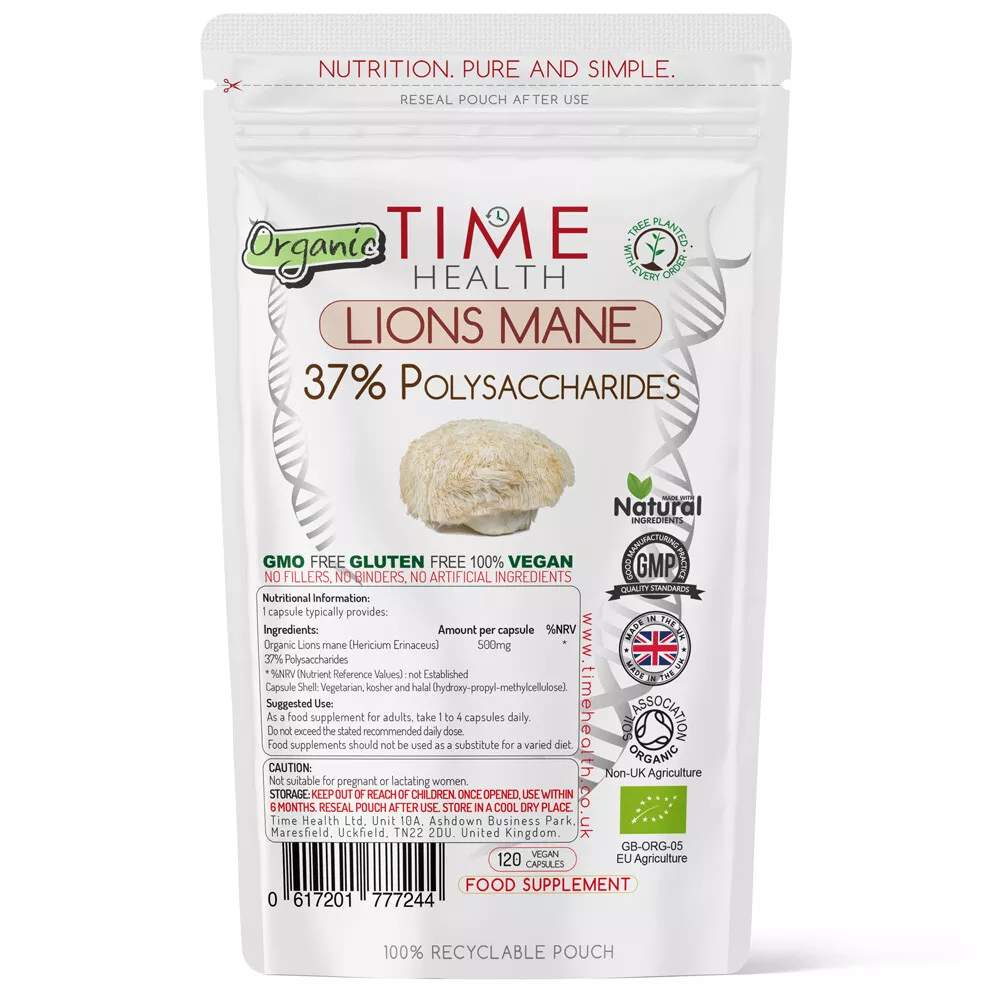 Organic Lions Mane Mushroom Capsules