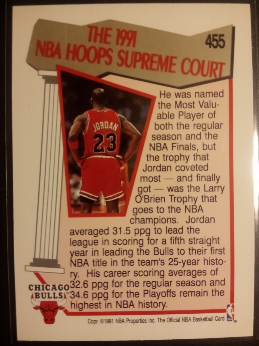 スポーツ NBA COURT COLLECTION MICHAEL JORDAN Michael Jordan 1990 NBA HOOPS Card #358 Illustrated by: Ken