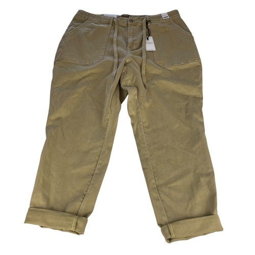 NWT Judy Blue Tan Cuffed Jogger Pants High Waist With Drawstring Size 22W