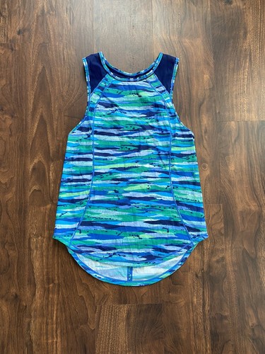 Lululemon Sculpt Tank Seven Wonders Workout Multi Hero Blue Size 2