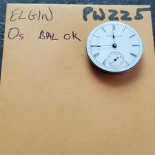 ELGIN      0s     POCKET WATCH MOVEMENT    PW225