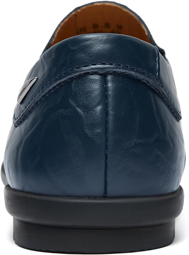 Men’S Casual Leather Fashion Slip-On Loafers Shoes - Picture 7 of 8
