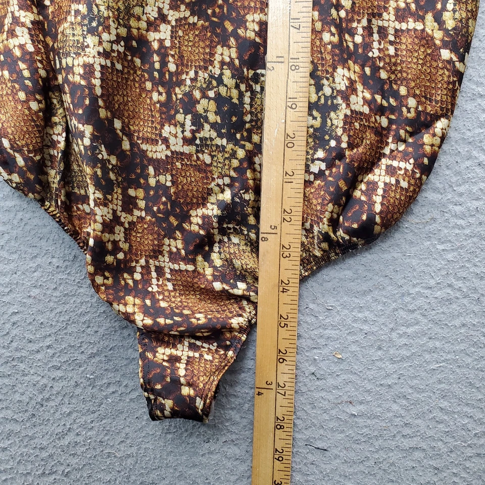 Body íntimo para mujer multicolor piel de serpiente descarado mangas con tiras sin espalda Foto 4 de 4