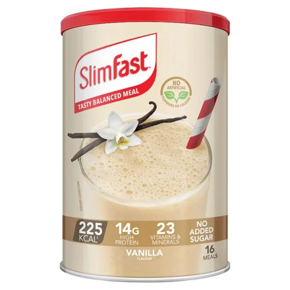 Slimfast Diet Meal Replacement Shake Powder - Vanilla, Café Latte, and Blueberry - Image 3 of 4