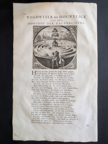 Wegh-wyser ten Houwelick, Jacob Cats, van de Venne, Stampa 1712