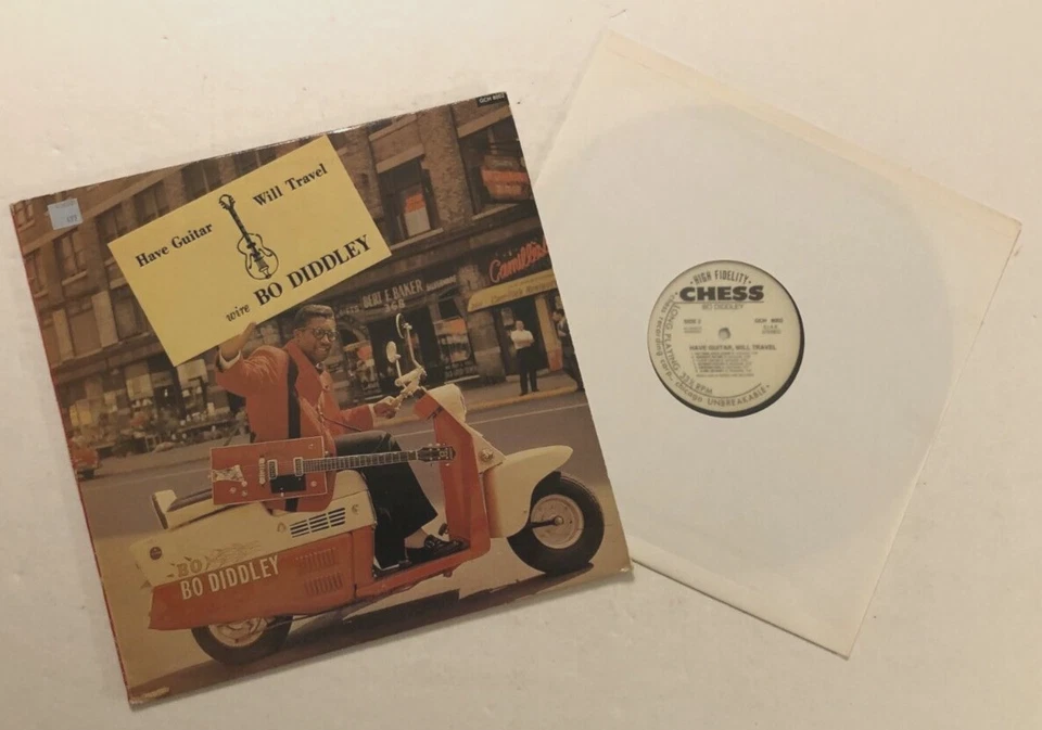 Bo Diddley Guitar Travel GCH8002 Chess Stereo Italy Vintage 80s Reissue Vinyl LP Foto 3 de 4
